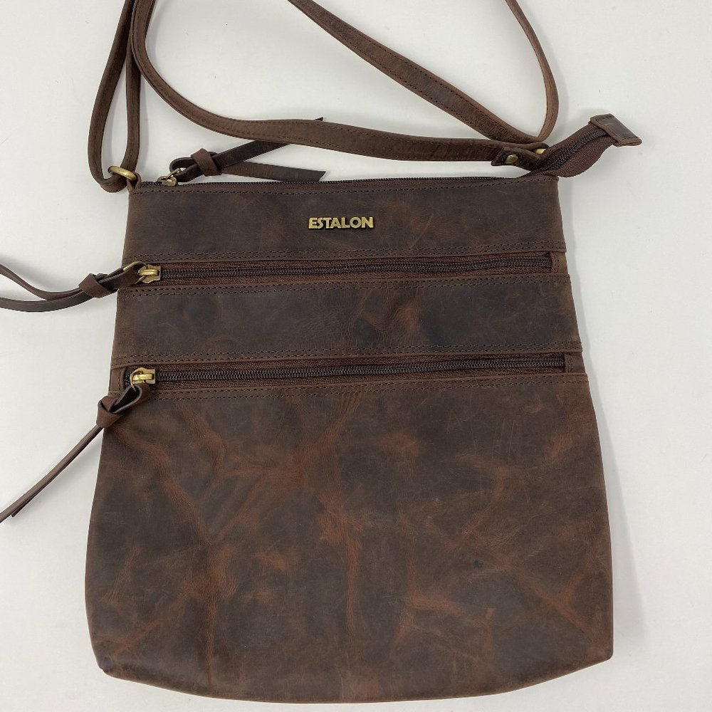 ESTALON 100% Genuine Leather Crossbody Bag